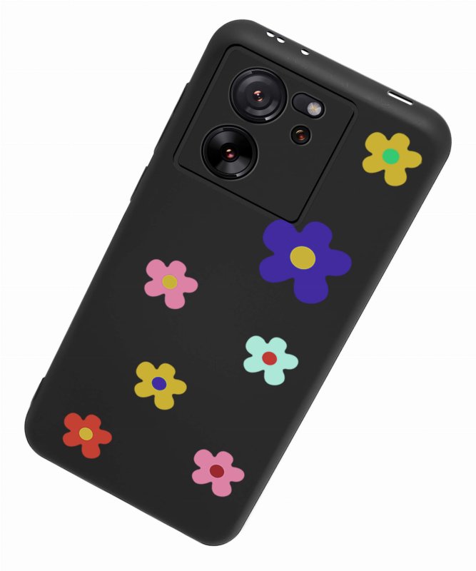 Etui do Xiaomi 13T / 13T Pro malowane wzór ze szkłem, nakładka, na plecki, case, kwiatki