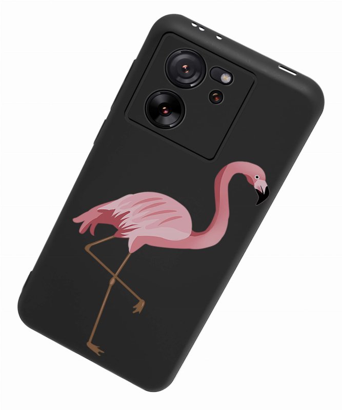 Etui do Xiaomi 13T / 13T Pro malowane wzór ze szkłem, nakładka, na plecki, case, ptak, flaming