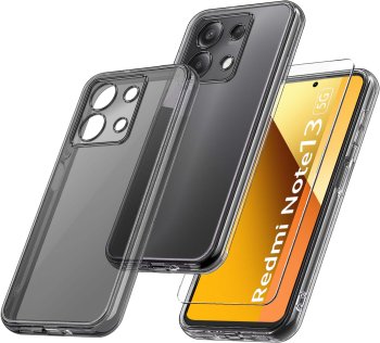 Etui do Xiaomi Redmi Note 13 5G wzmacniane czarne ze szkłem