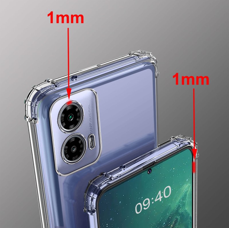 tui do Motorola Moto G34 5G przeźroczyste ze szklem, nakładka, na plecki, case, anti shock