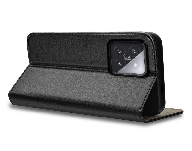 Etui do Xiaomi 14 Pro czarne magnetyczne zamykane, pokrowiec, kabura, case, z klapka, smart magnetic,