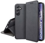 Etui do Samsung Galaxy A55 5G czarne zamykane ze szkłem