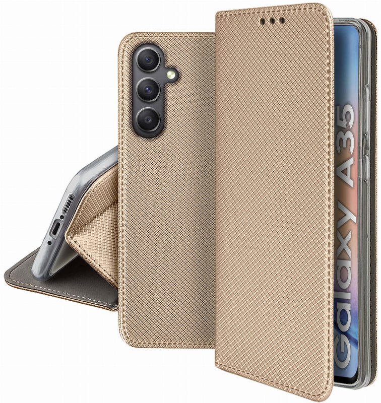 etui-do-samsung-galaxy-a35-5g-zlote-zamykane-ze-szklem