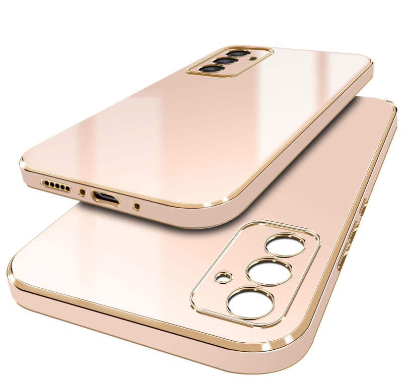 etui-do-samsung-galaxy-a35-5g-ze-zlota-ramka-różowe-ze-szklem