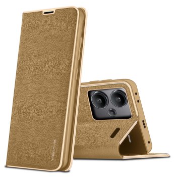 Etui do Xiaomi Redmi Note 13 Pro+ Plus eleganckie zamykane złote