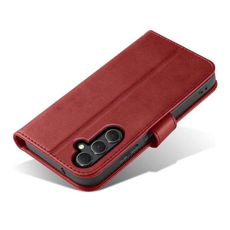 case-do-samsung-galaxy-s23-fe-skorzane-z-klapka-bordowe-ze-szklem