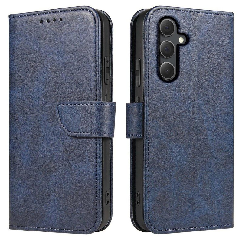 etui-do-samsung-galaxy-s23-fe-skorzane-z-klapka-granatowe-ze-szklem
