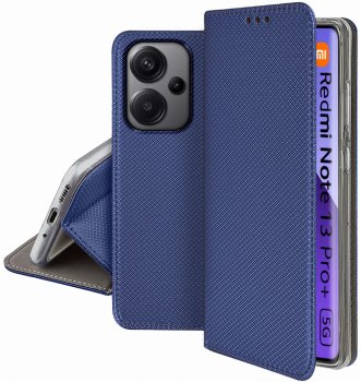 Etui do Xiaomi Redmi Note 13 Pro+ Plus granatowe zamykane