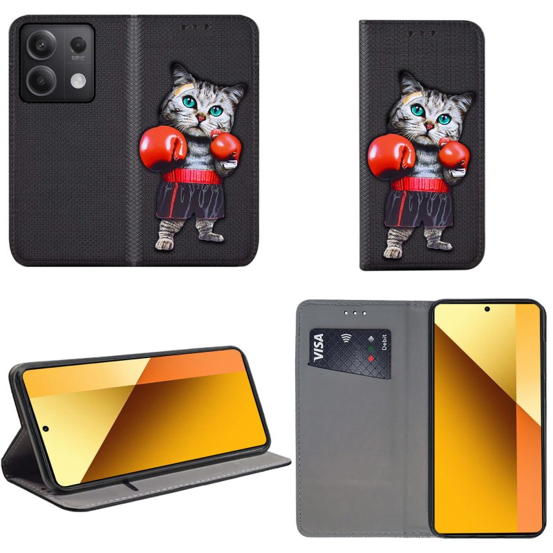 etui-do-xiaomi-redmi-note-13-pro-plus-zamykane-malowane-wzor-kot