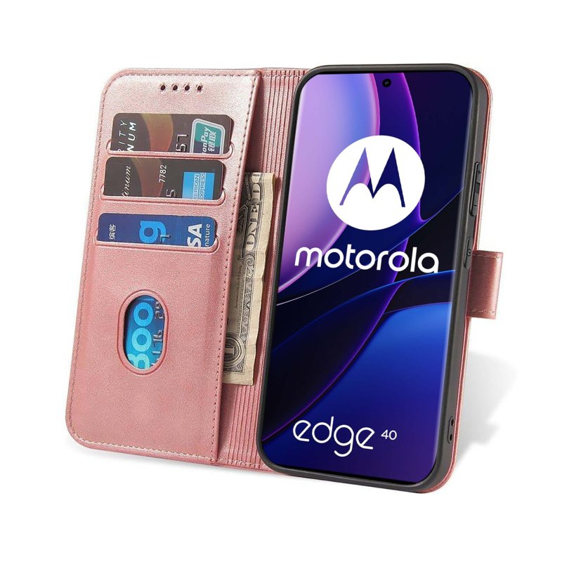 etui-do-motorola-moto-edge-40-skorzane-klapka-rozowe