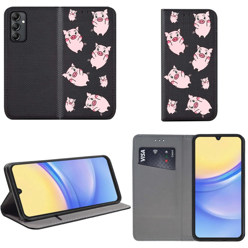 case-do-samsung-galaxy-m15-5g-zamykane-malowane-wzor-ze-szklem