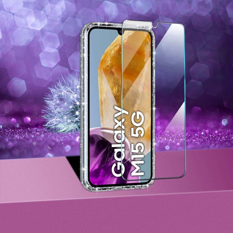 etui-do-samsung-galaxy-m15-5g-bezbarwne-z-brokatem-ze-szklem
