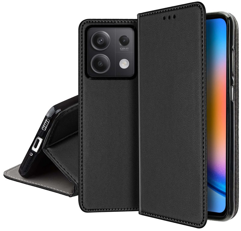 etui-do-xiaomi-redmi-note-13-5g-czarne-magnetyczne-zamykane-ze-szklem