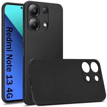 Etui do Xiaomi Redmi Note 13 czarne matowe ze szkłem