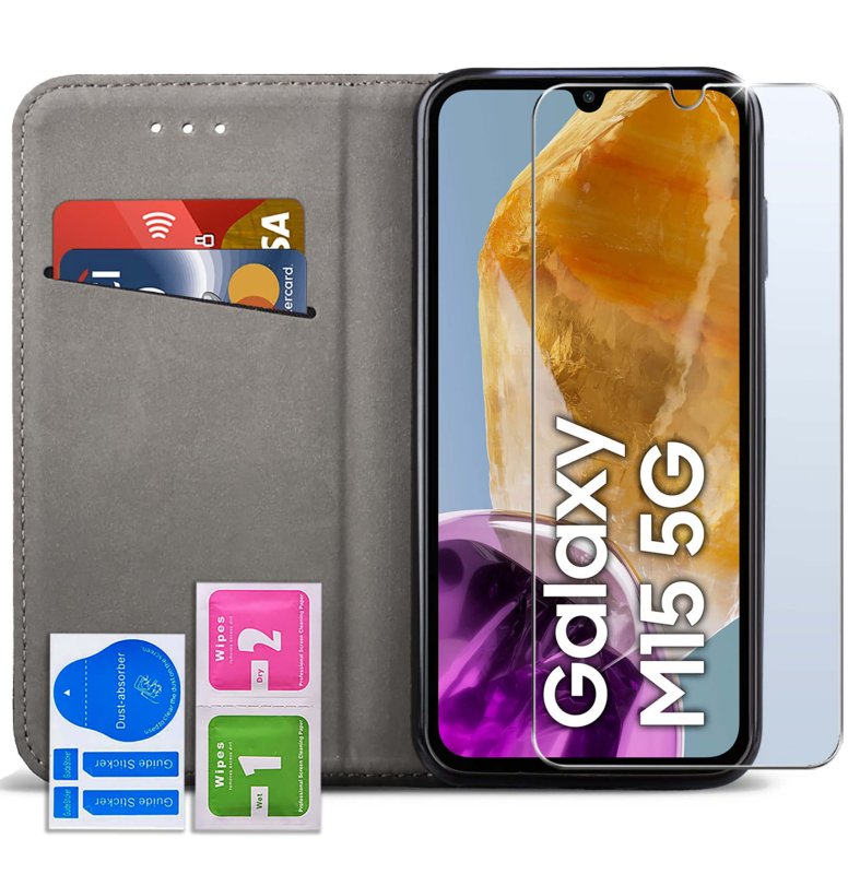 etui-do-samsung-galaxy-m15-5g-czarne-magnetyczne-zamykane-ze-szklem