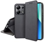 Etui do Xiaomi Redmi Note 13 4G czarne zamykane ze szkłem