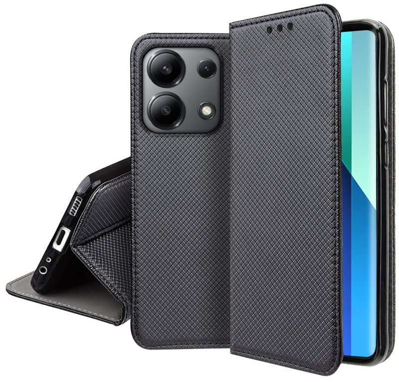 etui-do-xiaomi-redmi-note-13-4g-czarne-zamykane-ze-szklem