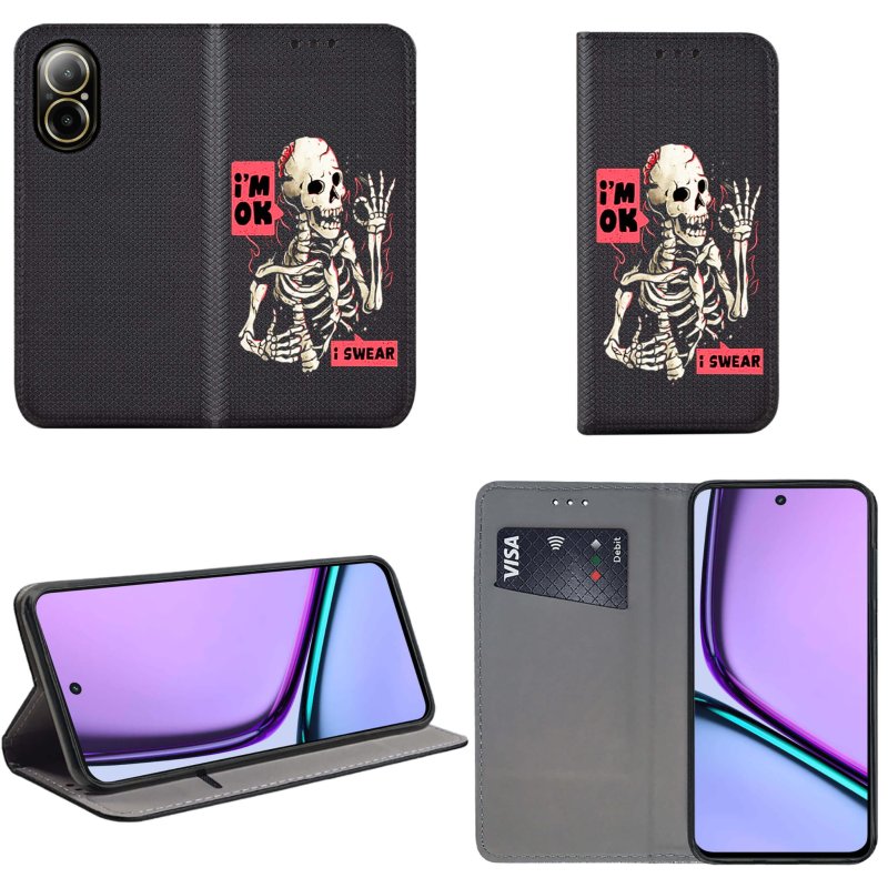 pokrowiec-do-realme-c67-zamykane-malowane-wzor-ze-szklem