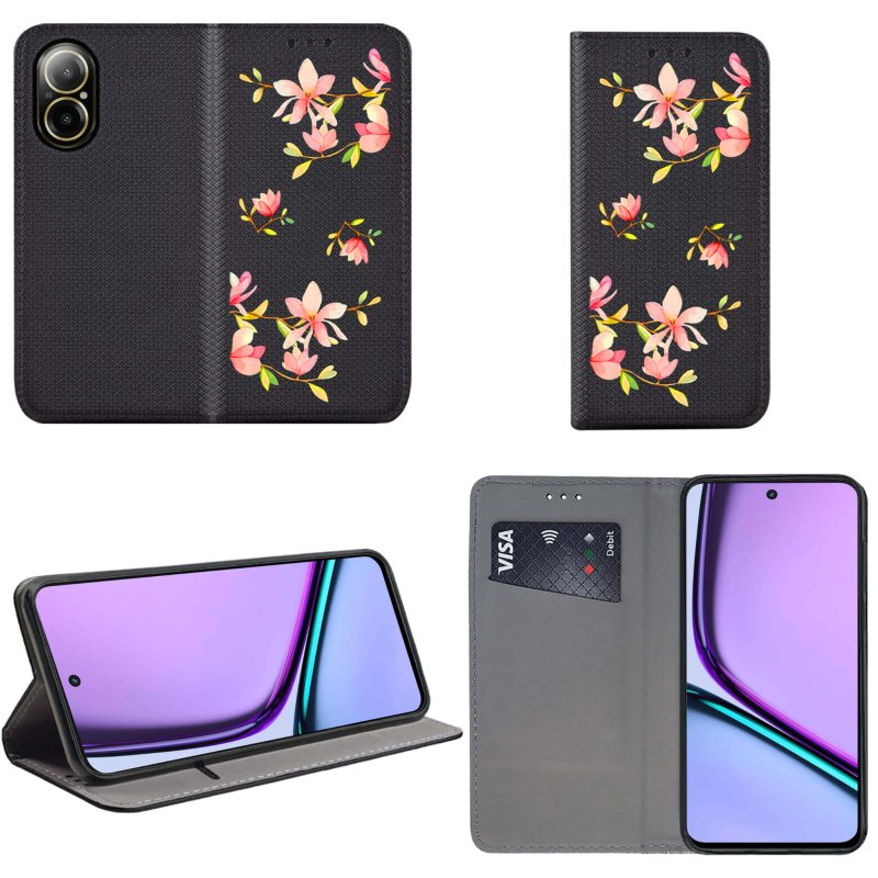 etui-do-realme-c67-zamykane-malowane-wzor-ze-szklem