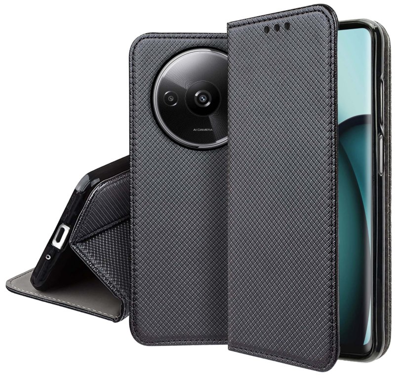 etui-do-xiaomi-redmi-a3-czarne-zamykane-ze-szklem