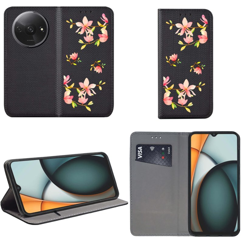etui-do-xiaomi-redmi-a3-zamykane-malowane-wzor-ze-szklem