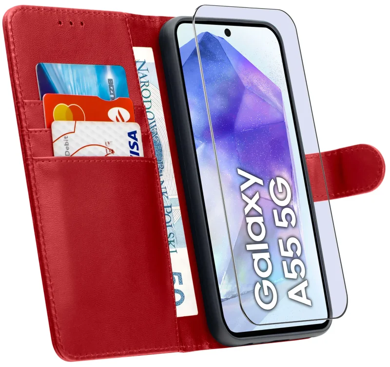 etui-do-samsung-galaxy-a55-czerwone-magnetyczne-z-klapka-ze-szklem