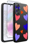 Etui do Samsung Galaxy A35 5G malowane wzór serca ze szkłem