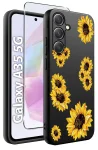 Etui do Samsung Galaxy A35 5G malowane wzór kwiaty ze szkłem