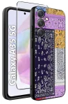 Etui do Samsung Galaxy A35 5G malowane wzór kolorowy ze szkłem