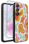 Etui do Samsung Galaxy A35 5G malowane wzór kolorowy ze szkłem