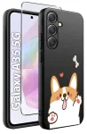 Etui do Samsung Galaxy A35 5G malowane wzór z psem ze szkłem