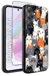 Etui do Samsung Galaxy A35 5G malowane wzór z kotem ze szkłem