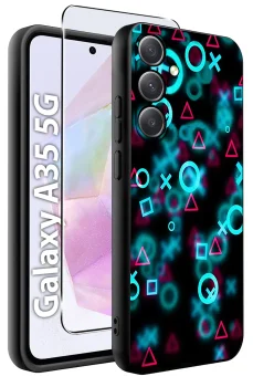 Etui do Samsung Galaxy A35 5G malowane wzór fajny ze szkłem