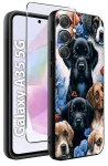 Etui do Samsung Galaxy A35 5G malowane wzór z psem ze szkłem
