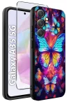 Etui do Samsung Galaxy A35 5G malowane wzór kolorowy ze szkłem