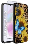 Etui do Samsung Galaxy A35 5G malowane wzór kwiaty ze szkłem