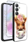Etui do Samsung Galaxy A35 5G malowane wzór zwierzęta ze szkłem