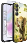 Etui do Samsung Galaxy A35 5G malowane wzór zwierzęta ze szkłem
