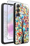 Etui do Samsung Galaxy A35 5G malowane wzór kolorowy ze szkłem