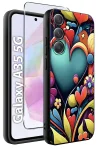 Etui do Samsung Galaxy A35 5G malowane wzór kolorowy ze szkłem