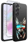Etui do Samsung Galaxy A35 5G malowane wzór z kotem ze szkłem