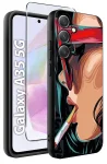 Etui do Samsung Galaxy A35 5G malowane wzór kobiecy ze szkłem