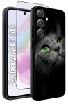 Etui do Samsung Galaxy A35 5G malowane wzór z kotem ze szkłem