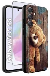 Etui do Samsung Galaxy A35 5G malowane wzór miś ze szkłem