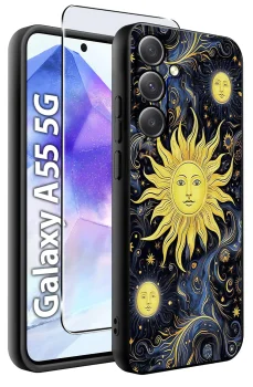 Etui do Samsung Galaxy A55 5G malowane wzór fajny ze szkłem