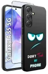 Etui do Samsung Galaxy A55 5G malowane wzór śmieszny ze szkłem
