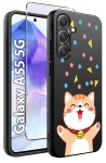 Etui do Samsung Galaxy A55 5G malowane wzór z kotem ze szkłem
