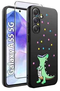 Etui do Samsung Galaxy A55 5G malowane wzór dla dzieci ze szkłem