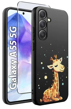 Etui do Samsung Galaxy A55 5G malowane wzór zwierzęta ze szkłem