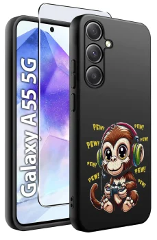 Etui do Samsung Galaxy A55 5G malowane wzór dla dzieci ze szkłem